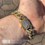 Diamond Cut Cuban Wristband – Gold Edition | Giftlo Exclusive