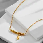 Elegant Bamboo Pendant Necklace
