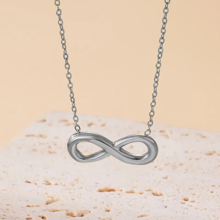 Infinity Love Pendant Necklace - Silver Colour