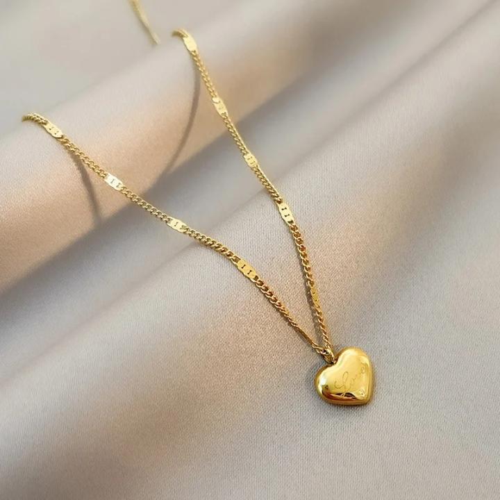 18K Gold LOVE Heart Pendant