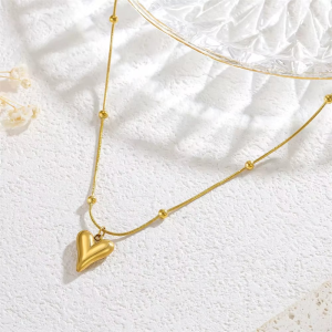 Punk Love Heart Charm Choker