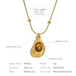 Tiger’s Eye Waterdrop Necklace