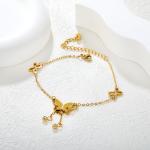 Fairy Butterfly Hollow Out Charm Anklets – Gold Plated PVD Elegant Woman's Statement