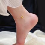 Gold Color Heart Love Chain – Anklet for Women & Girls